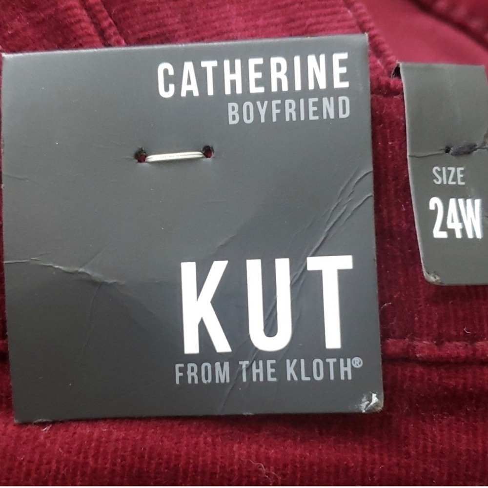 KUT from the KLOTH Jeans CORDUROY Catherine Boyfriend Plus Size 24W NWT - Picture 5 of 5